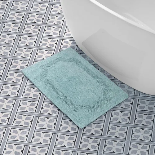 Vista 11 de Laura Ashley - Tapete de baño reversible de algodón, decoración de baño de alta calidad, lavable a máquina, altamente absorbente, juego de 2 piezas