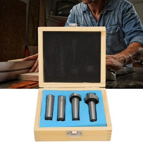 Vista 6 de MT1/MT2 Juego de centro de torno de madera, 4 piezas, juego de vasos de estímulo de torno de madera, juego central de taza de torno de torneado