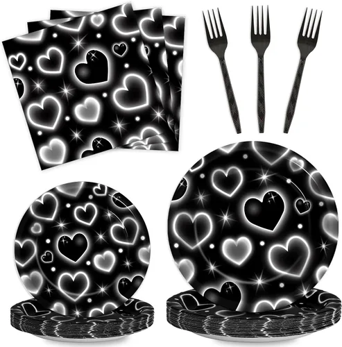 Vista 41 de Qyeahkj Juego de 100 platos de papel y servilletas de abeja, suministros para fiesta de primer cumpleaños, suministros para el primer cumpleaños