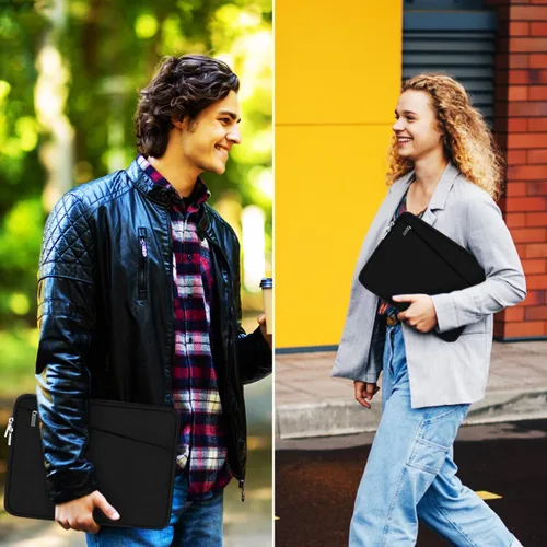 Vista 7 de Funda para portátil de 13.3 pulgadas, bolsa de transporte para computadora portátil de 14 pulgadas resistente, funda protectora compatible