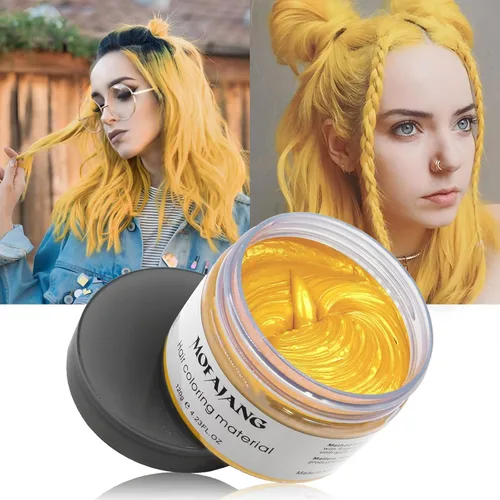 Vista 17 de Pomadas de cera de color blanco para el cabello, 4.23 onzas, material de cera natural para colorear el cabello, desechable, arcillas cenizas