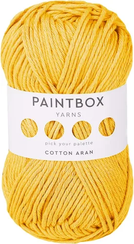 Vista 11 de Paintbox Yarns 100% algodón Aran, 50 g (1.76 oz), 85 m (93 yardas) - Lana blanca en cartón para crochet, tejer - Suave, ligera para suéter, ropa