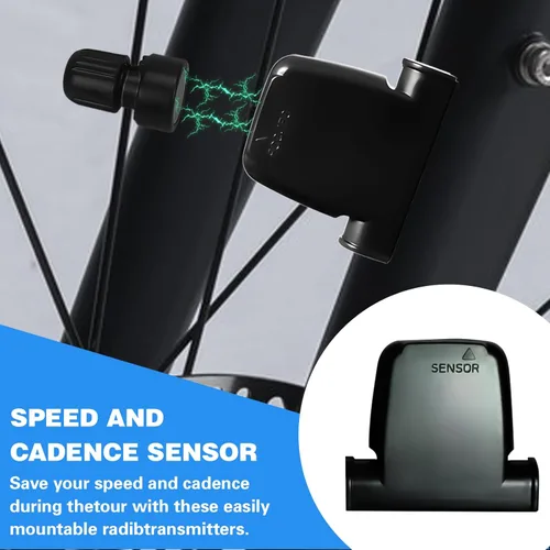 Vista 6 de Computadora de bicicleta y odómetro inalámbrico MPH KM/H Velocímetro de bicicleta con despertador automático Pantalla de seguimiento de velocidad