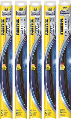 Rain-X 5079280-2-5PK Latitude - Limpiaparabrisas repelente al agua 2 en 1, 24 pulgadas (paquete de 5)