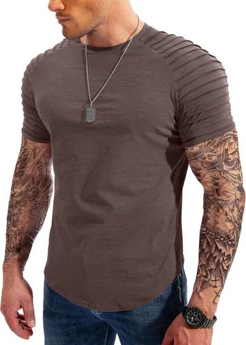 Pinkbomb Camisetas musculares para hombre, de manga corta, para entrenamiento, gimnasio, ajustadas, para hombre