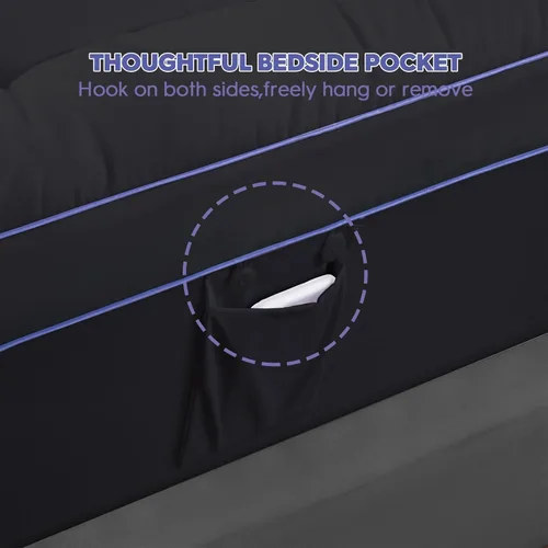 Vista 5 de ABENE Cubrecolchón de espuma viscoelástica de doble capa de 3 pulgadas, espuma viscoelástica de 2 pulgadas más 1 pulgada de plumón alternativo