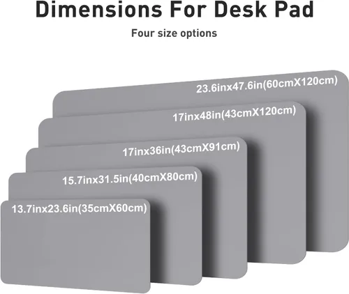 Vista 732 de Aothia Protector de escritorio de cuero, alfombrilla para mouse, alfombrilla de escritorio de oficina, 31.5 x 15.7 pulgadas, secante de escritorio