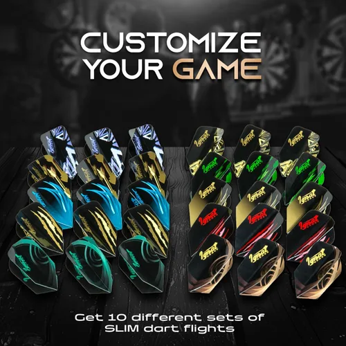 Vista 2 de IgnatGames Vuelos de dardos y accesorios – Juegos de 30 dardos de diferentes formas y 6 protectores de vuelo, kit de accesorios de dardos