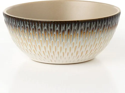 Vista 3 de Elegante y moderno juego de vajilla de gres para organizar fiestas y eventos, color azul, 16 piezas