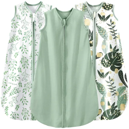 Vista 17 de Yoofoss Saco para dormir para bebé de 6 a 12 meses, TOG de 0.5, manta que se lleva puesta, cremallera bidireccional, tela de algodón 100 %