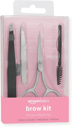 Amazon Basics - Kit de cejas de 4 piezas, negro