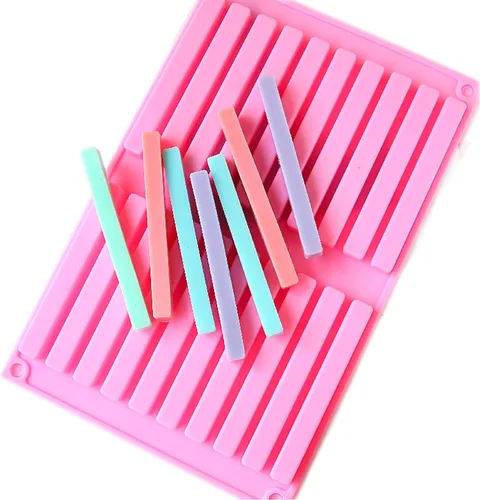 Vista 3 de X-Haibei Molde de silicona de 20 cavidades, 3.9 in, para chocolate, galletas, dulces, jabón, reciclaje de crayones y palitos de hielo