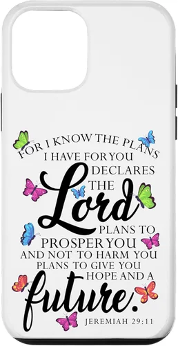 Vista 15 de iPhone 16 Christian Faith Jeremiah 29 11 Inspiring Butterfly Art Women Case