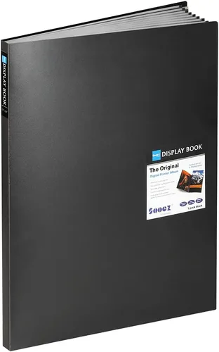 Vista 10 de Sooez Carpeta de 30 bolsillos con fundas de plástico de 8.5 x 11 pulgadas, carpeta de arte resistente con protectores de hojas transparentes, 60