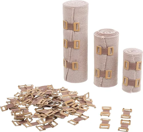 Vista 7 de 50 clips elásticos de metal reemplazables con caja de almacenamiento de plástico para varios tipos de vendajes