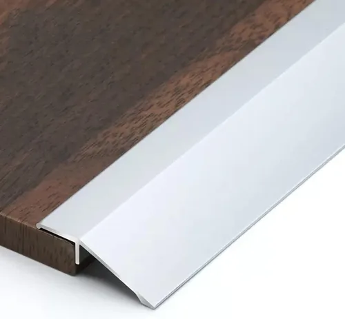 Vista 9 de Tira de transición de piso de puerta a madera, rampas de entrada para escalones de escaleras del hogar, reductor de umbrales de aluminio de 1.4 in