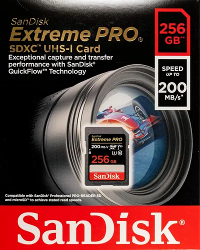 Vista 2 de SanDisk Paquete de tarjetas de memoria SDXC SD Extreme Pro de 256 GB, funciona con Canon EOS 5D Mark IV, 6D Mark II, 7D Mark II Cámara digital DSLR