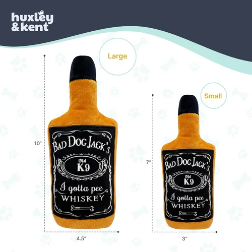 Vista 5 de Huxley & Kent Juguetes divertidos para perros con silbato y arruga - Juguete masticable y interactivo para perros - Juguete de peluche para perros