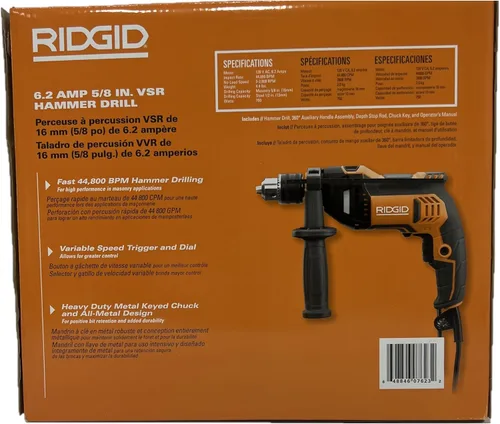 Vista 3 de RIDGID Taladro de martillo VSR de 5/8" R5001 (empaquetado a granel)