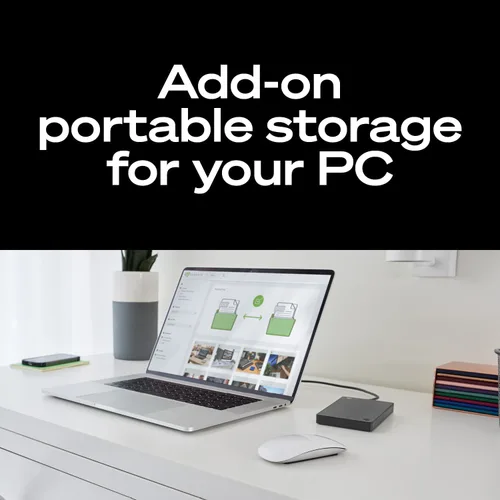Vista 3 de Disco duro externo portátil Seagate de 1 TB - USB 3.0 para PC, Mac, PlayStation y Xbox - Servicio de rescate de 1 año (STGX1000400), color negro