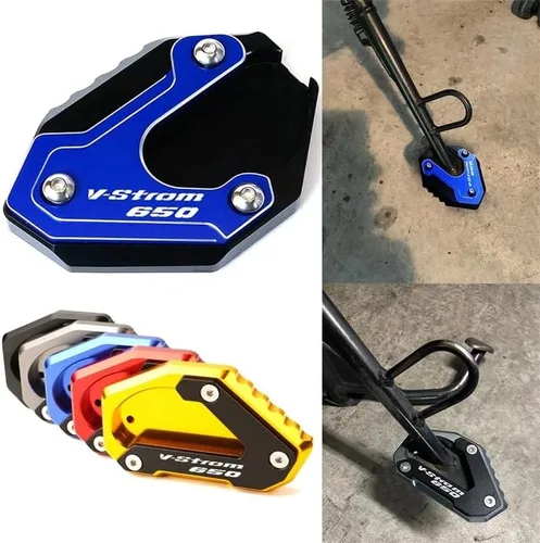 Vista 2 de QQLADY Z for Suzuki V-Strom 650/XT VSTROM 650 DL650 2004-2022 2021 Motorcycle CNC Kickstand Foot Side Stand Extension Pad Support Plate Y