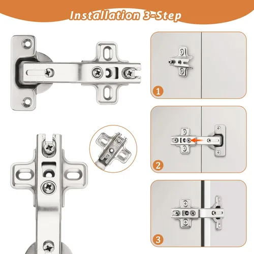 Vista 4 de Probrico Bisagras de 135/165 Grados para esquina de gabinete de cocina/plegable/puerta plegable para combinación con tornillos, CECOMINOD044685