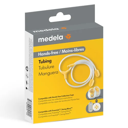 Vista 2 de Medela Tubo de repuesto para copas de colección manos libres, diseñado para freestyle manos libres, Freestyle Flex & Swing Maxi extractor de leche