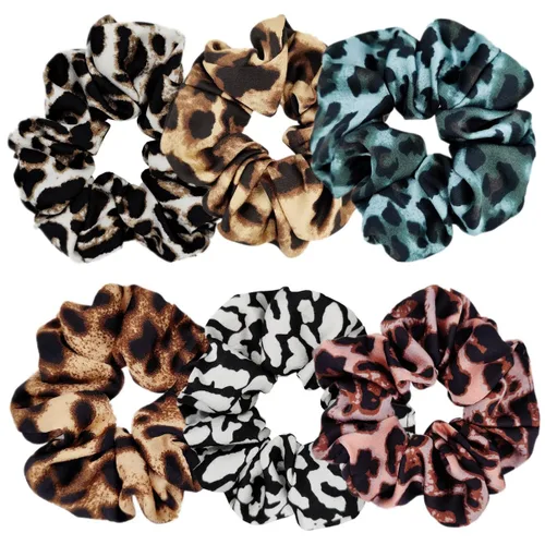 Vista 14 de Coleteros y ligas para el cabello de seda satinada, 6 piezas de accesorios para el cabello con soportes suaves para cola de caballo, bandas