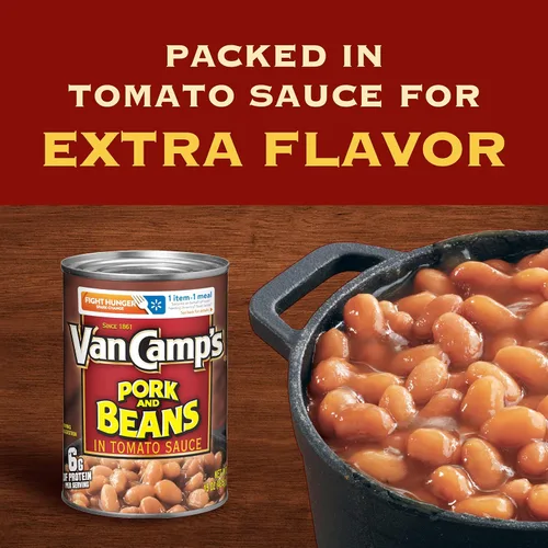 Vista 3 de Van Camp's Frijoles con Cerdo, Frijoles Enlatados, 15 oz