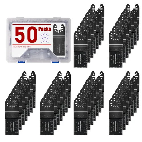 Adust Juego de 50 cuchillas multiherramienta de madera, cuchillas de sierra oscilantes, para Dewalt Tools, Ryobi Bosch Ridgid Milwaukee Rockwell