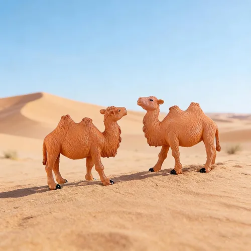 Vista 2 de X Hot Popcorn 10 figuras de camello, mini camellos, figuras de camellos