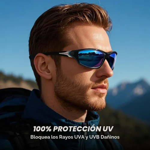 Vista 2 de Gafas de sol polarizadas para hombre, ciclismo, conducir, pesca, 100% protección UV