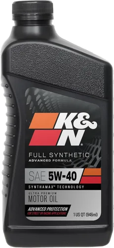 K&N Motor Oil: 5W-40 Synthetic Engine Oil: Premium Protection, High Mileage, 1 Quart