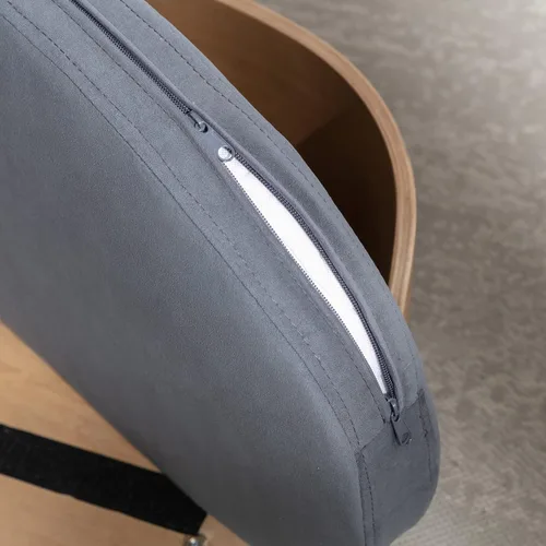 Vista 4 de CuisinSmart Sofá para perro, camas para perros con cojín extraíble, sofá para mascotas con patas de madera maciza y respaldo de madera doblada, sofá