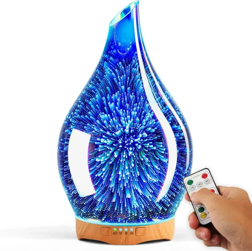 Porseme - Difusor de Aceite Esencial de 280 ml, Humidificador Ultrasónico con Control Remoto, Libre de BPA, Apagado Automático, Configuración de