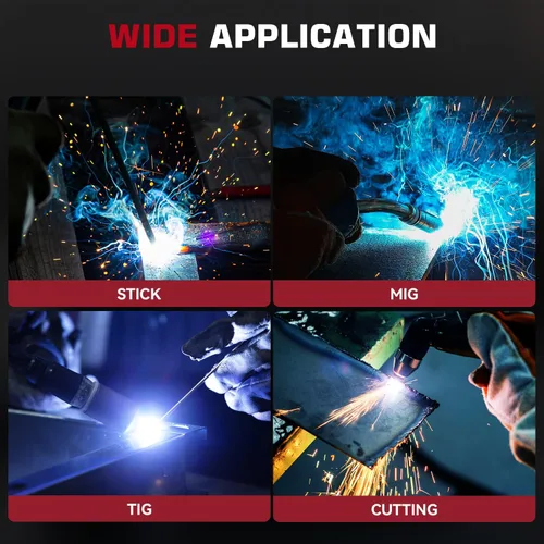 Vista 5 de ARCCAPTAIN - Casco de soldadura a color real, pantalla 3.93 × 3.66, oscurecimiento automático, capucha solar 4 sensores de arco, sombra 4/5-9/9-13