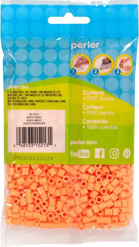 Vista 2 de Perler 80-15213 Cuentas fusibles para manualidades, 1000 piezas, naranja albaricoque