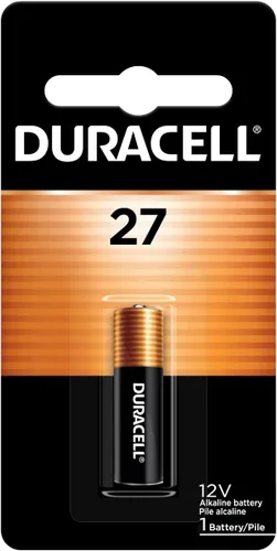 Duracell 27 baterías alcalinas de 12 V, paquete de 1 unidad, batería alcalina de 27 12 voltios, larga duración para llaveros, alarmas de automóvil,