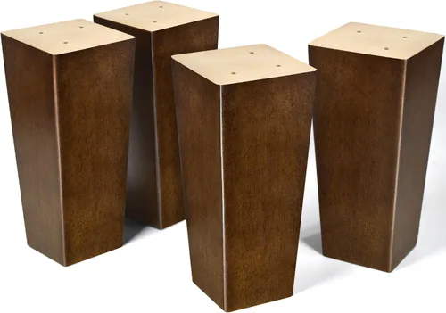 Vista 15 de AORYVIC Juego de 4 patas cuadradas para sofá, patas de repuesto de madera de 2 pulgadas para muebles, color marrón oscuro