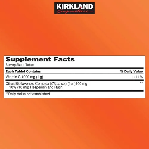 Vista 2 de Kirkland Signature Vitamina C 1000 mg., 500 tabletas (paquete de 2)