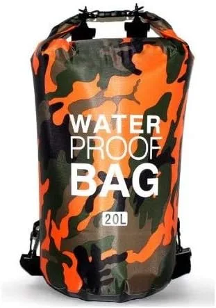 Vista 7 de Bolsa seca impermeable de PVC – Bolsa de almacenamiento seca ligera con tapa enrollable – Múltiples opciones