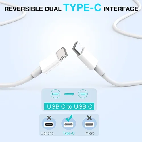 Vista 4 de Cargador de carga rápida para iPhone 17 16 15, paquete de 2 unidades, 20 W, USB C, cargador de pared de viaje, bloque de enchufe, cable de carga