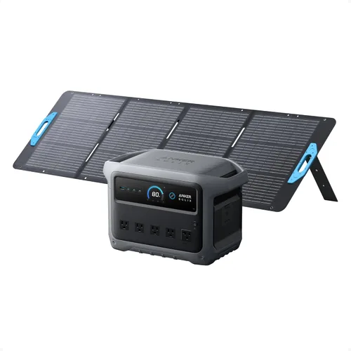 Vista 12 de Anker SOLIX C1000 Gen 2 Estación de energía portátil con panel solar de 100 W, generador solar de 2,000 W (pico de 3,000 W), carga completa en 49