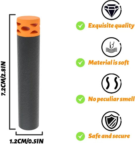Vista 2 de EKIND 200 Pcs Waffles Darts Refill Pack Foam Bullet Compatible for NERF N-Strike Series Blaster