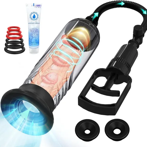 Bomba de vacío para pene, amplificador manual de pene, dispositivo de bombeo de aire de presión, juguetes sexuales para hombres adultos para