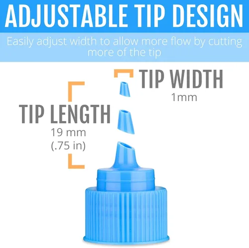 Vista 4 de Free Hand Writer Bottles – 10 botellas pequeñas fáciles de apretar – 5 de cada una (1 y 2 onzas) – Cortadores de galletas, decoración de pasteles