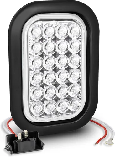 Vista 14 de TRUE MODS Kit de Luces Traseras LED Rectangulares Ámbar de 5x3 3x5 Pulgadas para Remolque [DOT FMVSS 108] [SAE I6 P P2] [Arandelas/Conectores]