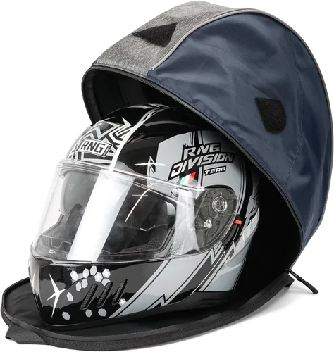 Vista 2 de Bolsa para Casco de Motocicleta TINGPAI con Gran Capacidad - Bolsa de Transporte Resistente a Arañazos y al Agua, Compatible con Casco de Cara
