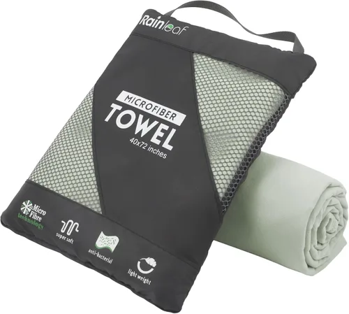 Vista 18 de Toalla de microfibra Rainleaf perfecta para viajes y gimnasio y camping. Secado rápido - Super absorbente - Ultra compacta - Liviana. Adecuada