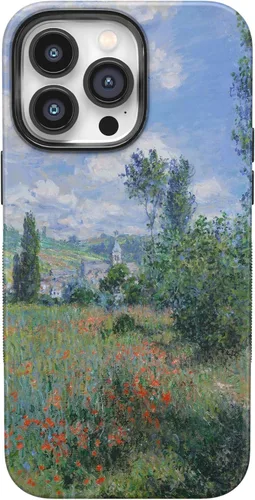 Vista 142 de Casely - Funda para iPhone 14 Pro Max, flores pintadas, Frida Kahlo Floral Girly, compatible con MagSafe